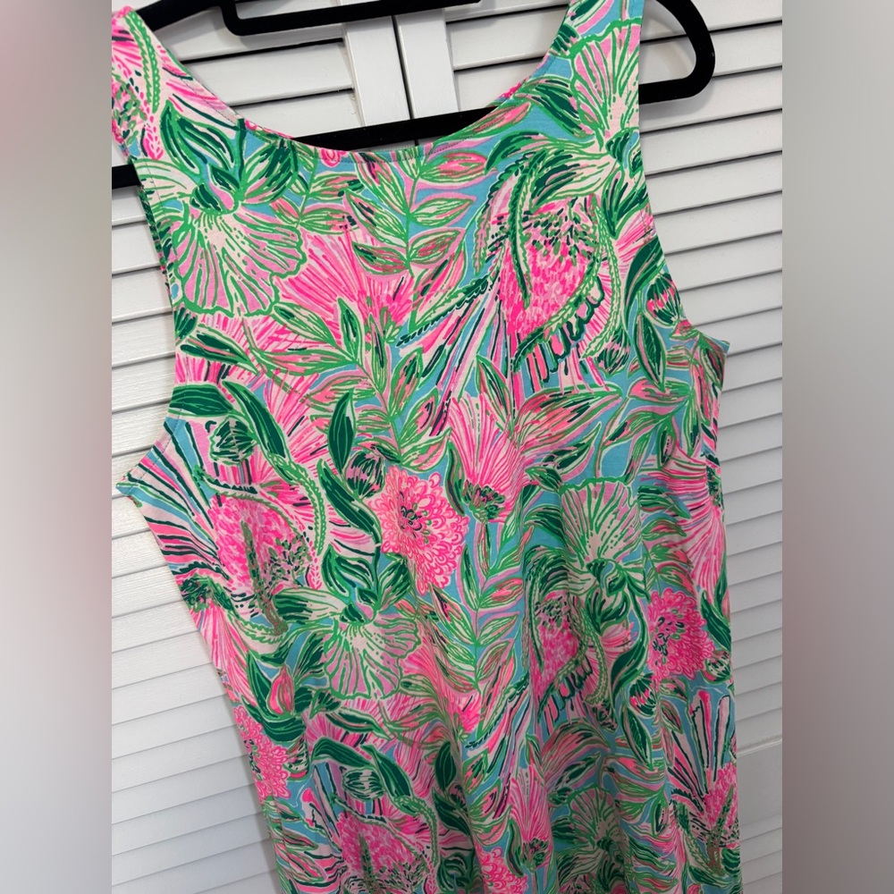 Lilly Pulitzer Kristen Swing Dress Blue Horizon Coming in Hot NWT Size L - Picture 3 of 5